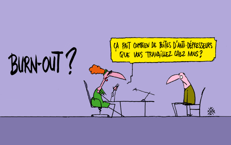 Responsable parlant à un employé du burn out.
