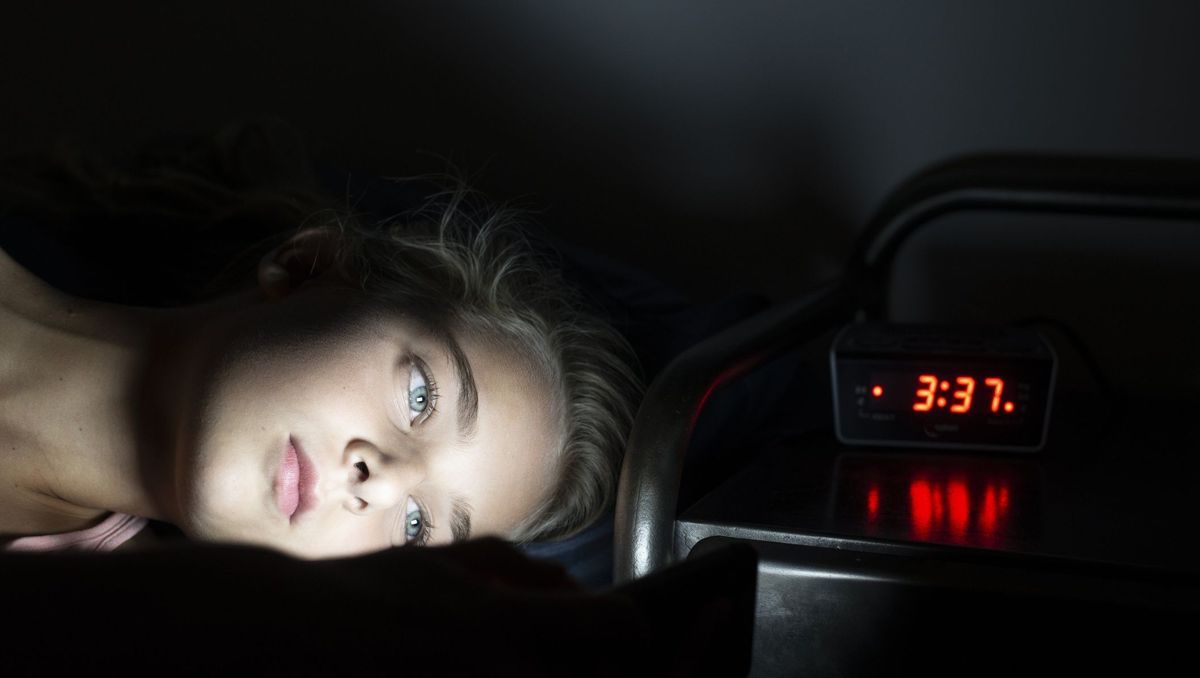 Femme souffrant de troubles du sommeil.