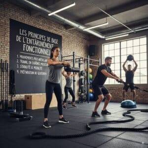groupes de personnes en plein entrainements fonctionnel
