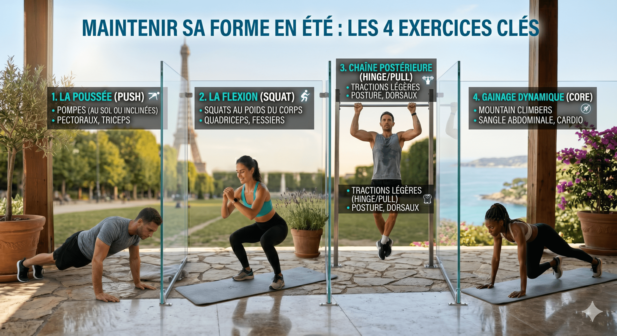 démonstration de séance de micro workouts