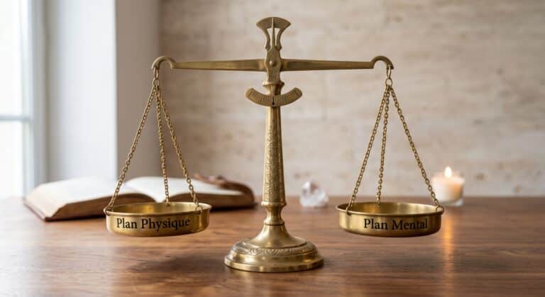 balance en équilibre sur le plan physique et mental