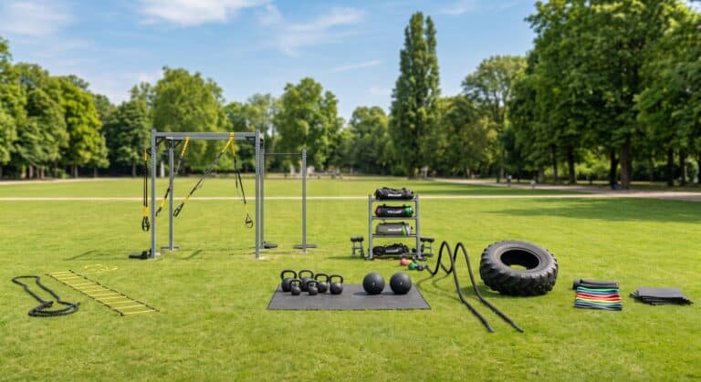 matériel de bootcamp sur l herbe