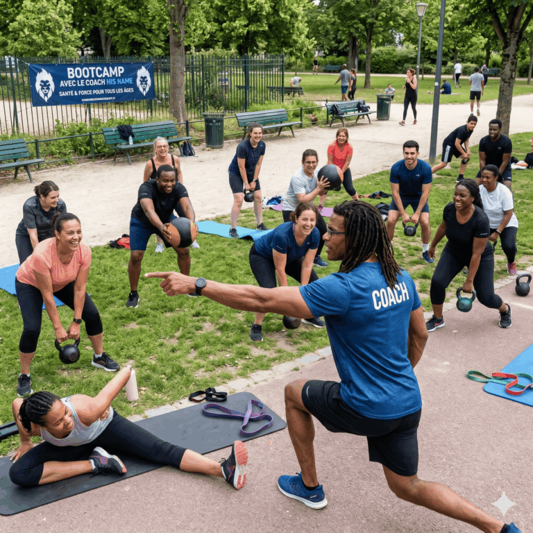 Séance de bootcamp avec un coach sportif